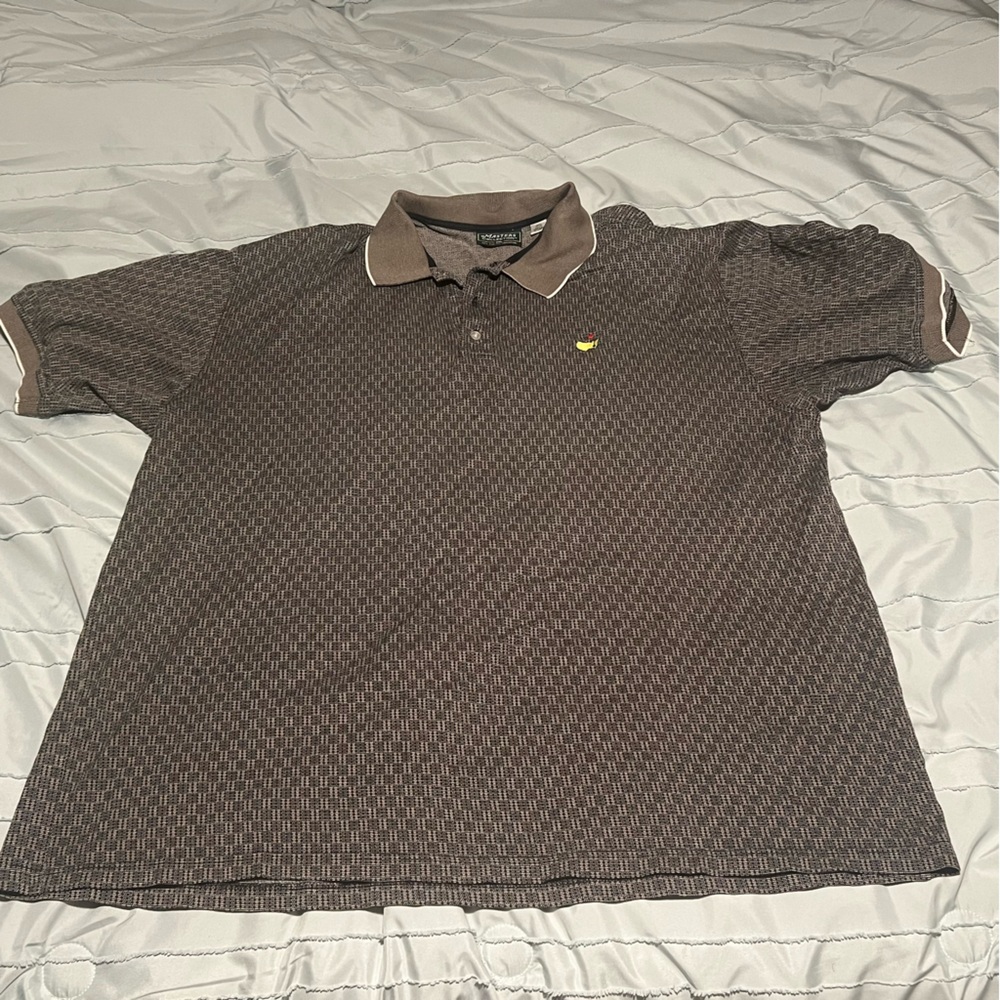Masters Collection Tan/Navy Golf Polo Size XXL